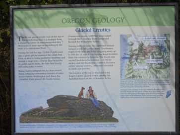 Erratic Rock interpretive sign