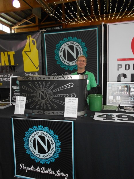 Man at Ninkasi Brewery booth