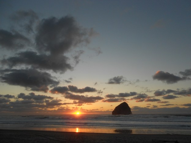 Sunset at Haystack Rock